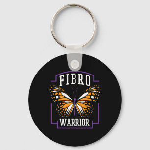 Bewustzijn Fibro Warrior Graphic Butterfly Sleutelhanger