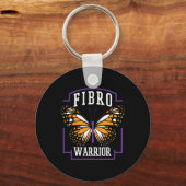 Bewustzijn Fibro Warrior Graphic Butterfly Sleutelhanger (Voorkant)