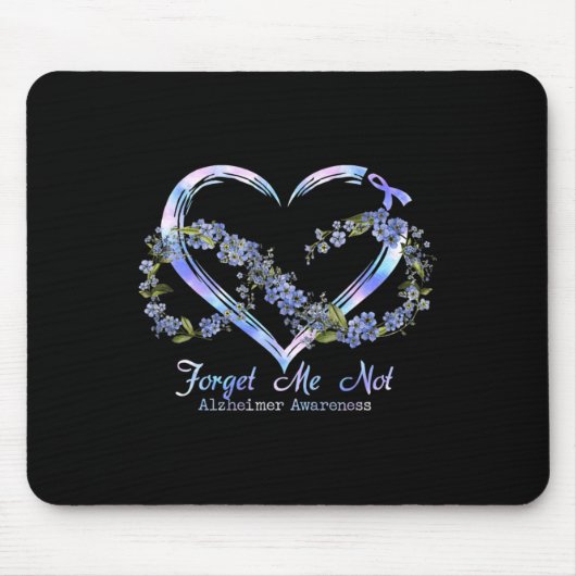 Bewustzijn Forget Me Not Oneindigheid Hart Muismat (Voorkant)