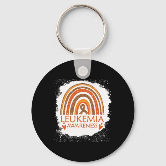 Bewustzijn gebleekte regenboog Sinaasappel lint Ma Sleutelhanger (Voorkant)