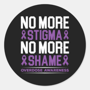 Bewustzijn Geen stigma meer Geen schaamteverslavin Ronde Sticker