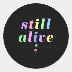 Bewustzijn geestelijke gezondheid nog steeds in le ronde sticker