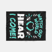 Bewustzijn Gehoorapparaat Implantaat ASL Fleece Deken (Voorkant (Horizontaal))
