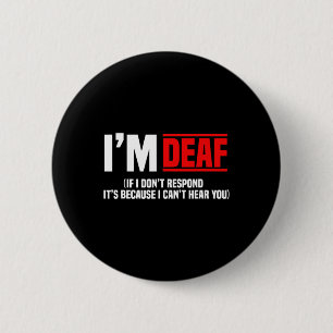 Bewustzijn Gehoorapparaat Implantaat ASL Ik kan je Ronde Button 5,7 Cm
