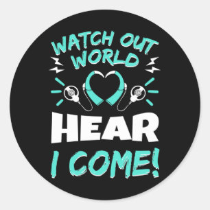 Bewustzijn Gehoorapparaat Implantaat ASL Ronde Sticker