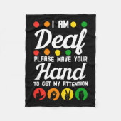 Bewustzijn Gehoorapparaat Implantaat ASL Wave Your Fleece Deken (Voorkant)