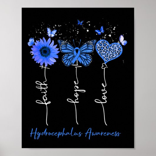 Bewustzijn Geloof Hoop Liefde Luipaard Zonnebloem Poster (Voorkant)