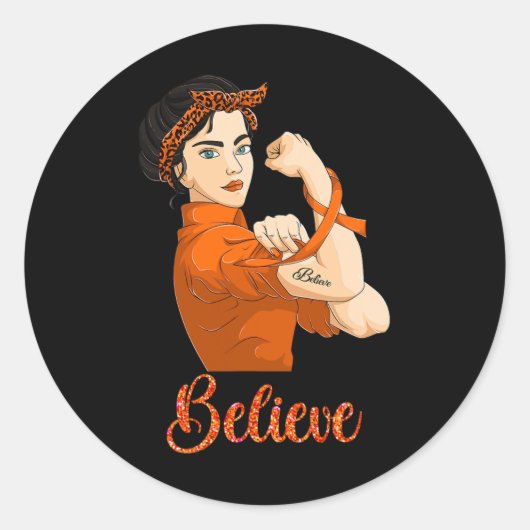 Bewustzijn geloven ronde sticker (Voorkant)