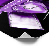 Bewustzijn Grafisch Paars Lint Poster (Hoek)