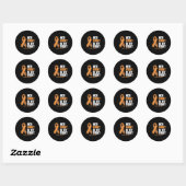 Bewustzijn haar strijd is mijn strijd tegen leukem ronde sticker (Vel)