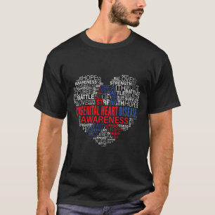 Bewustzijn Hart Ziekte Vechten Hoop Steun Oorlog T-shirt