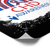 Bewustzijn Hartziekte Gebleekt Regenboog Blauw Roo Poster (Hoek)