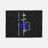 Bewustzijn Heartbeat Warrior Support Fleece Deken (Voorkant (Horizontaal))