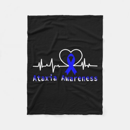 Bewustzijn Heartbeat Warrior Support Fleece Deken (Voorkant)