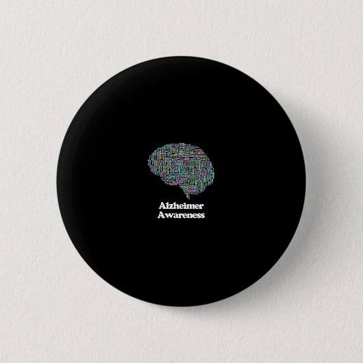 Bewustzijn Hersendementie Woordcloud Ronde Button 5,7 Cm (Voorkant)