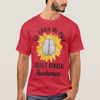 Bewustzijn hersentumor wordt grijs in mei zonneblo t-shirt