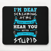 Bewustzijn hoortoestel implantaat ASL schreeuwen n Muismat (Voorkant)