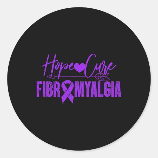 Bewustzijn Hope Cure Fibromyalgie Fibromyositis GR Ronde Sticker (Voorkant)