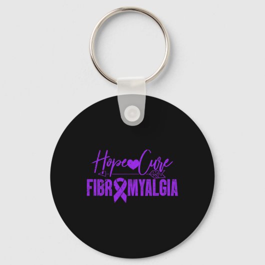 Bewustzijn Hope Cure Fibromyalgie Fibromyositis GR Sleutelhanger (Voorkant)
