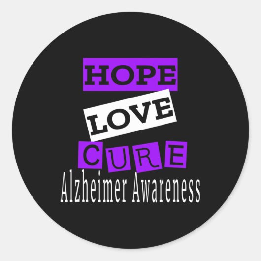 Bewustzijn Hope Love Cure Ronde Sticker (Voorkant)