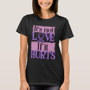 Bewustzijn huiselijk geweld Paarse krijger T-shirt