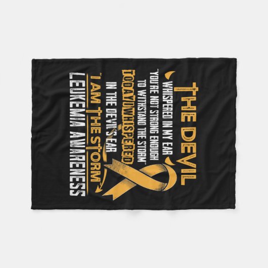 Bewustzijn Ik ben het Storm Duivel Fleece Deken (Voorkant (Horizontaal))