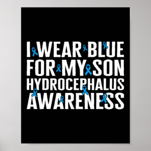 Bewustzijn Ik Draag blauw voor mijn zoon lint Neur Poster