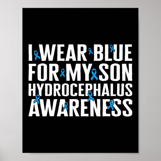 Bewustzijn Ik Draag blauw voor mijn zoon lint Neur Poster (Voorkant)