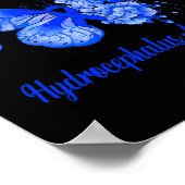 Bewustzijn Ik Draag Blauwe Vlinder Poster (Hoek)