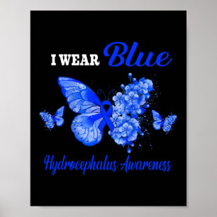 Bewustzijn Ik Draag Blauwe Vlinder Poster