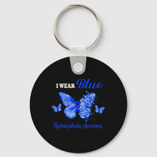 Bewustzijn Ik Draag Blauwe Vlinder Sleutelhanger