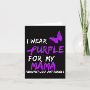 Bewustzijn Ik Draag Paarse Voor Mijn Mama 5 Kaart