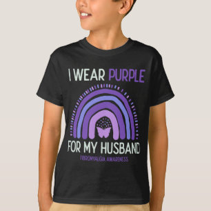 Bewustzijn Ik Draag Paarse voor mijn man T-shirt