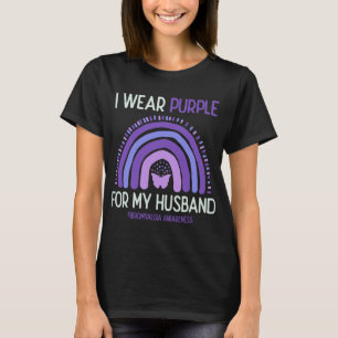 Bewustzijn Ik Draag Paarse voor mijn man T-shirt