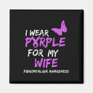 Bewustzijn Ik Draag Paarse voor mijn vrouw Magneet