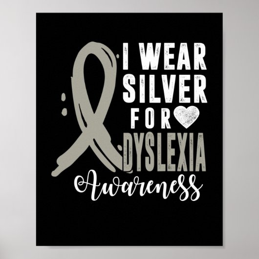 Bewustzijn Ik Draag Silver Ribbon Leren Zo lezen Poster (Voorkant)