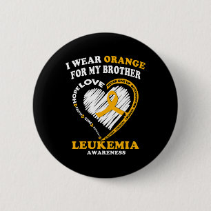 Bewustzijn - Ik Draag Sinaasappel voor mijn broer Ronde Button 5,7 Cm