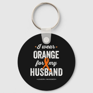 Bewustzijn Ik Draag Sinaasappel voor mijn man Sleutelhanger
