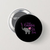 Bewustzijn Ik zal onthouden voor u Schattigee olif Ronde Button 5,7 Cm (Voorkant /achterkant)