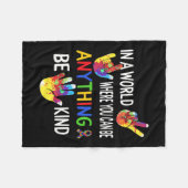 Bewustzijn in de wereld zijn vriendelijk als taal  fleece deken (Voorkant (Horizontaal))