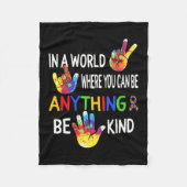 Bewustzijn in de wereld zijn vriendelijk als taal  fleece deken (Voorkant)