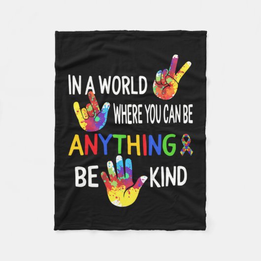 Bewustzijn in de wereld zijn vriendelijk als taal  fleece deken (Voorkant)