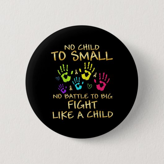 Bewustzijn kinderkanker Cadeaus Ronde Button 5,7 Cm (Voorkant)
