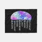 Bewustzijn Kleurrijke Kunst Hersenleraar Therapeut Fleece Deken (Voorkant (Horizontaal))