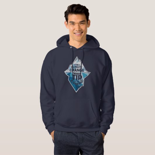 Bewustzijn klimaatverandering Tip van de ijsberg Hoodie (Voorkant volledig)