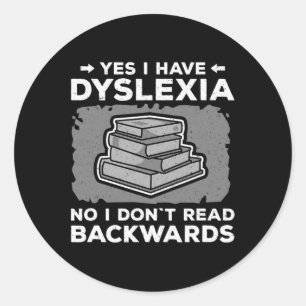Bewustzijn Leerstoornis Dyslectisch lezen Ronde Sticker