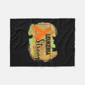 Bewustzijn leukemie sterk fleece deken (Voorkant (Horizontaal))