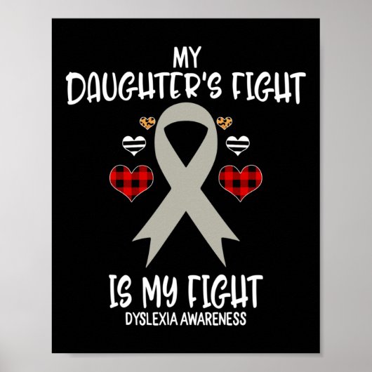 Bewustzijn Mijn Dochters Strijd Is Mijn Strijd Mam Poster (Voorkant)
