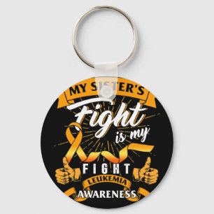 Bewustzijn Mijn zus vecht mijn Oranje lint Sleutelhanger