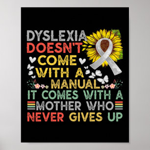Bewustzijn moeder dyslectische krijger Vintage Poster